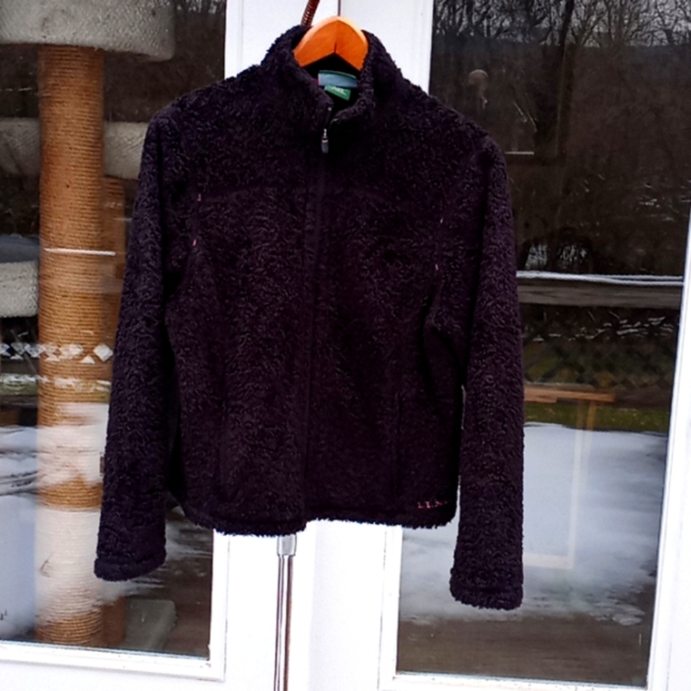 L.L. Bean Black Fleece Jacket Size Small